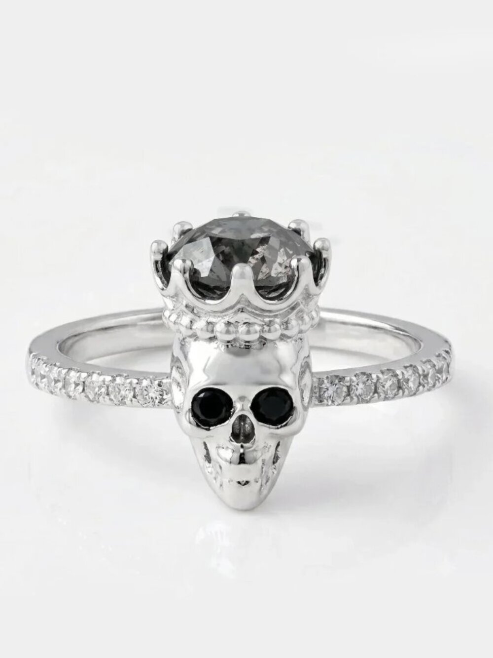 Skull crown ring with Swarovski Crystals Charmed Aroma Skull Collection